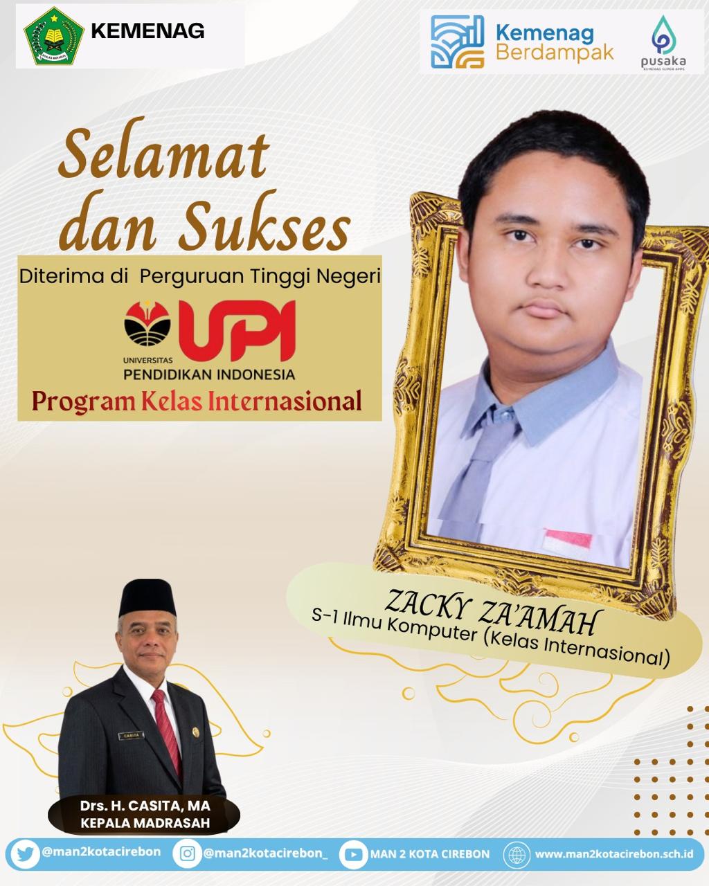 SISWA MAN 2 KOTA CIREBON DITERIMA PTN PADA PROGARAM KELAS INTERNASIONAL