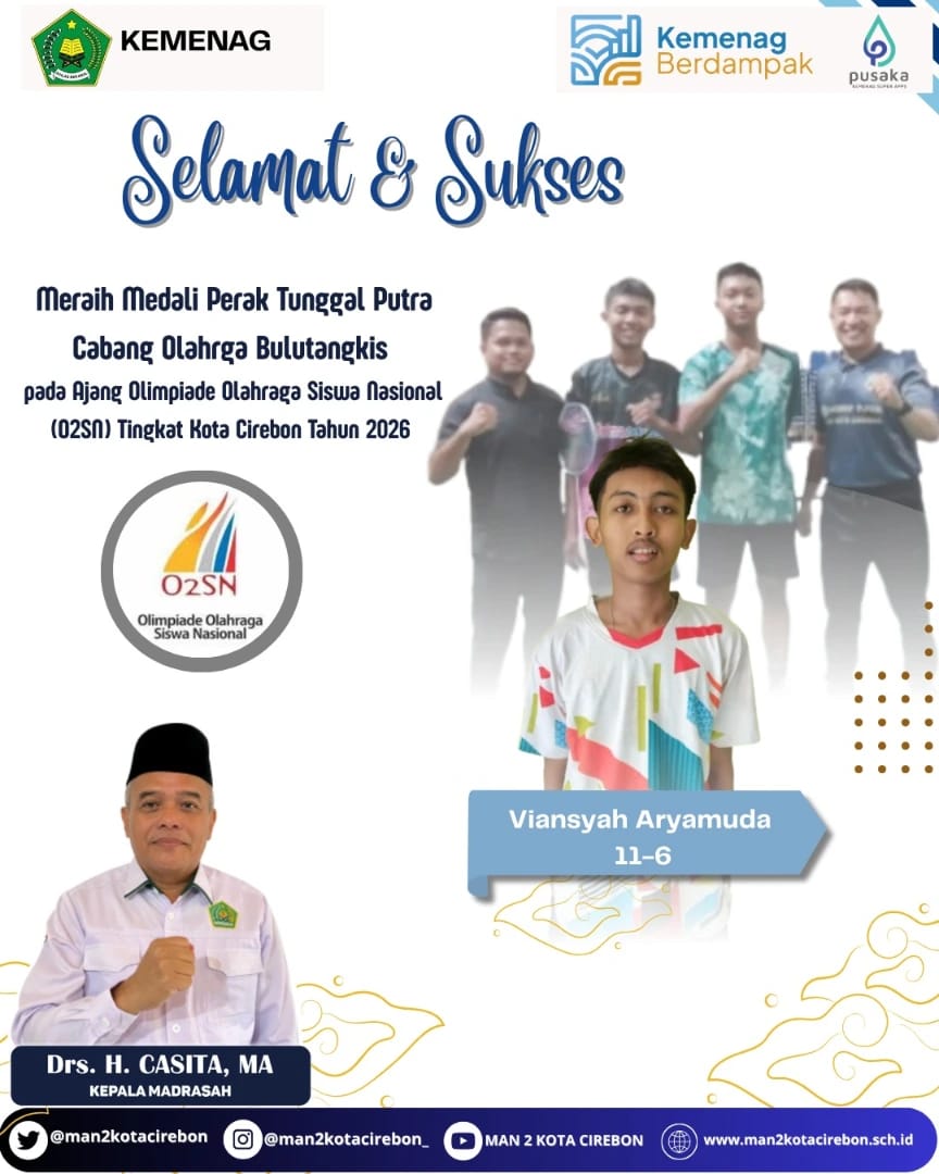 Medali perak pada ajang O2SN cabang olahraga bulu tangkis tunggal putra