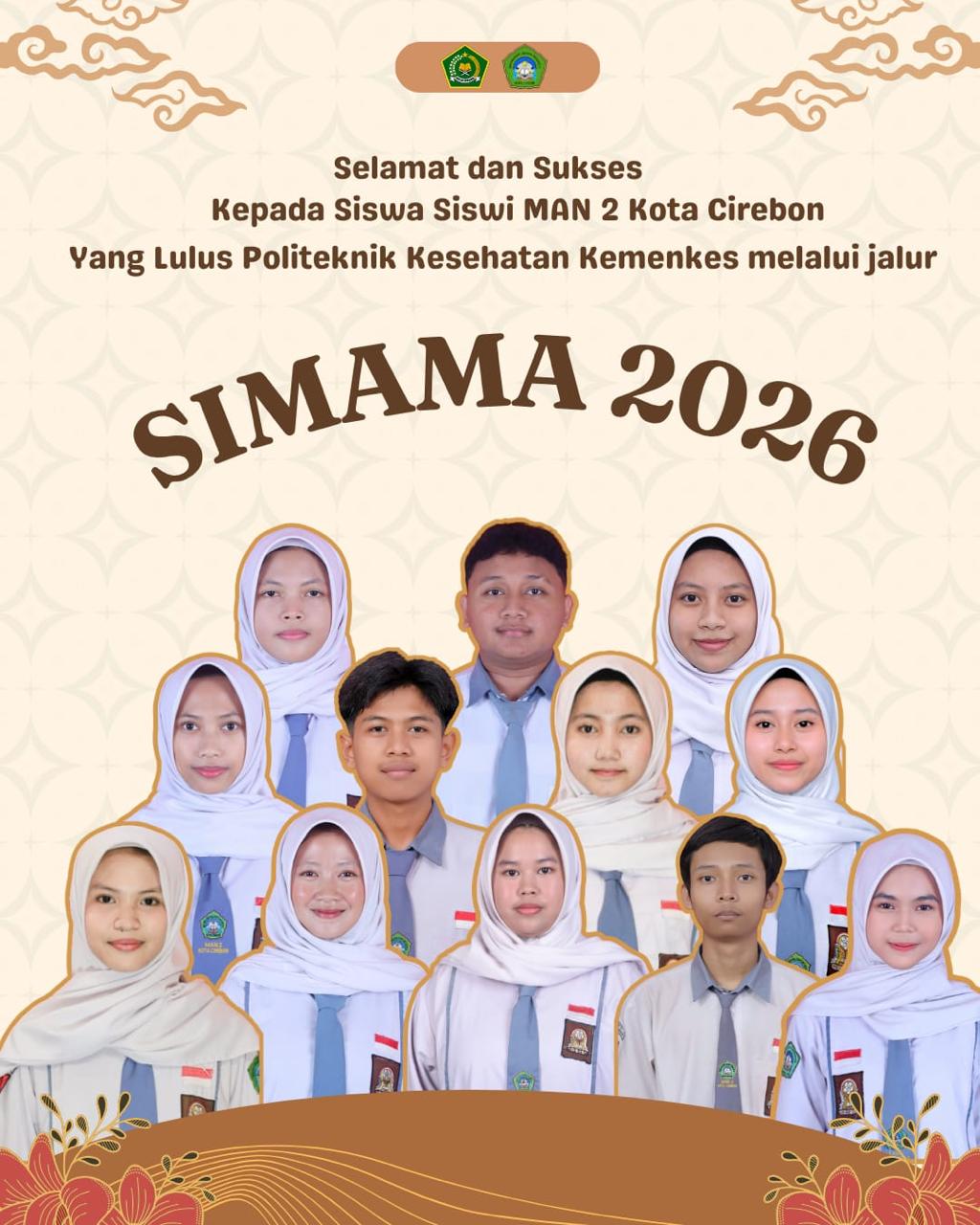 SISWA SISWI MAN 2 KOTA CIREBON YANG LOLOS POLITEKNIK KESEHATAN