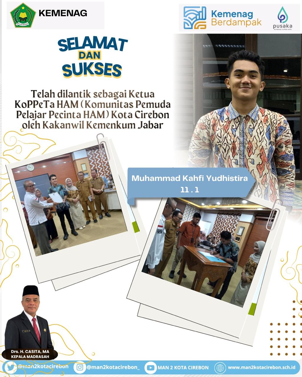 SISWA MAN 2 KOTA CIREBON MEJADI KETUA KaPPeTa HAM