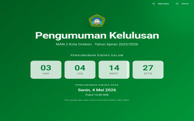 Pengumuman Resmi Hasil Kelulusan MAN 2 Kota Cirebon Tahun 2026